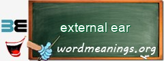 WordMeaning blackboard for external ear